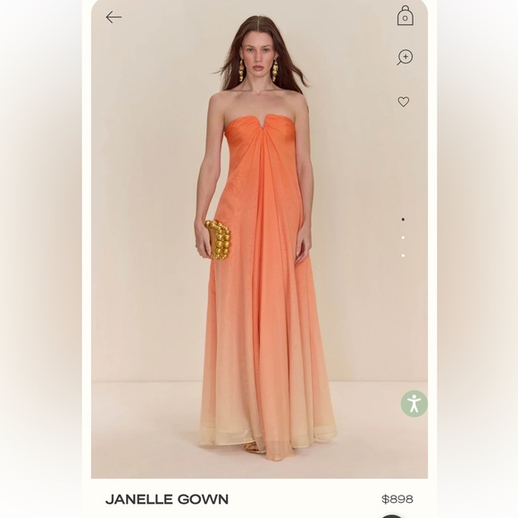 cult gaia Dresses & Skirts - Cult Gaia Janelle Grown Elegant Orange Strapless Evening Gown